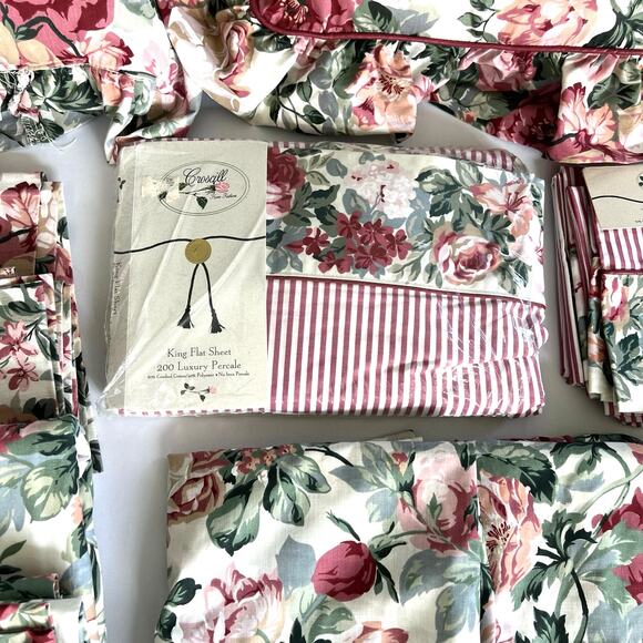 Croscill Arbor Rose complete bedding pillows and curtain set - Picture 9 of 16